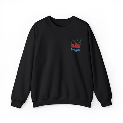 The Joyful Edit2| Merry & Bright Embroidered Sweatshirt (multiple colors)