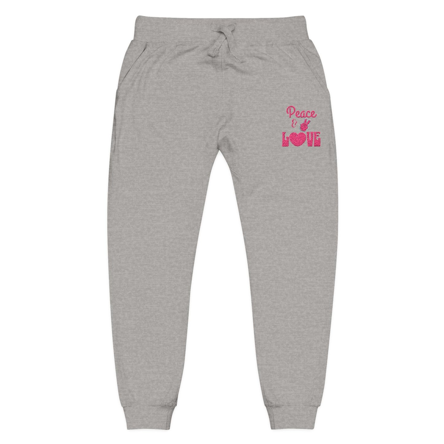 The Cozy Edit2 | "Peace & Love" Fleece Lounge Joggers, PINK Palette (multiple colors)