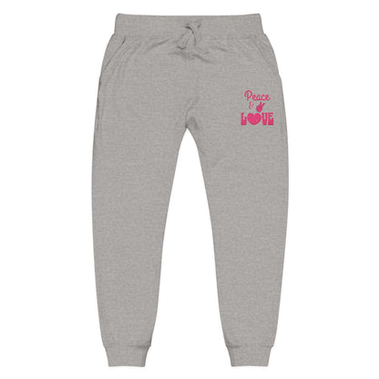 The Cozy Edit2 | "Peace & Love" Fleece Lounge Joggers, PINK Palette (multiple colors)