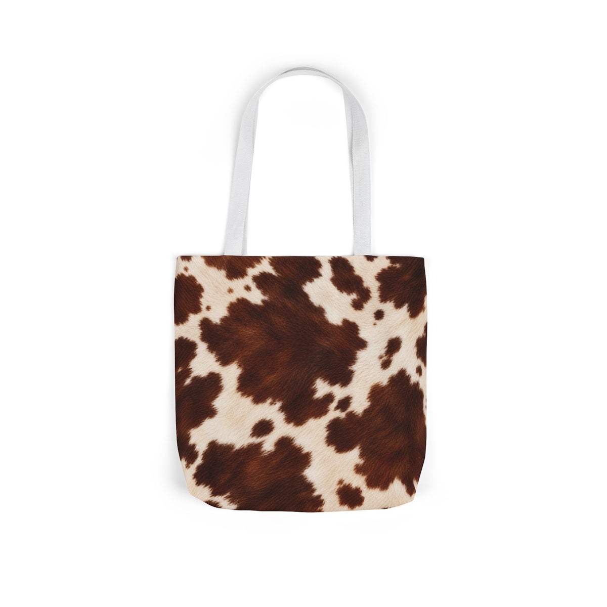 Cow | Brown & Cream Cowhide Canvas Tote Bag (3 sizes)