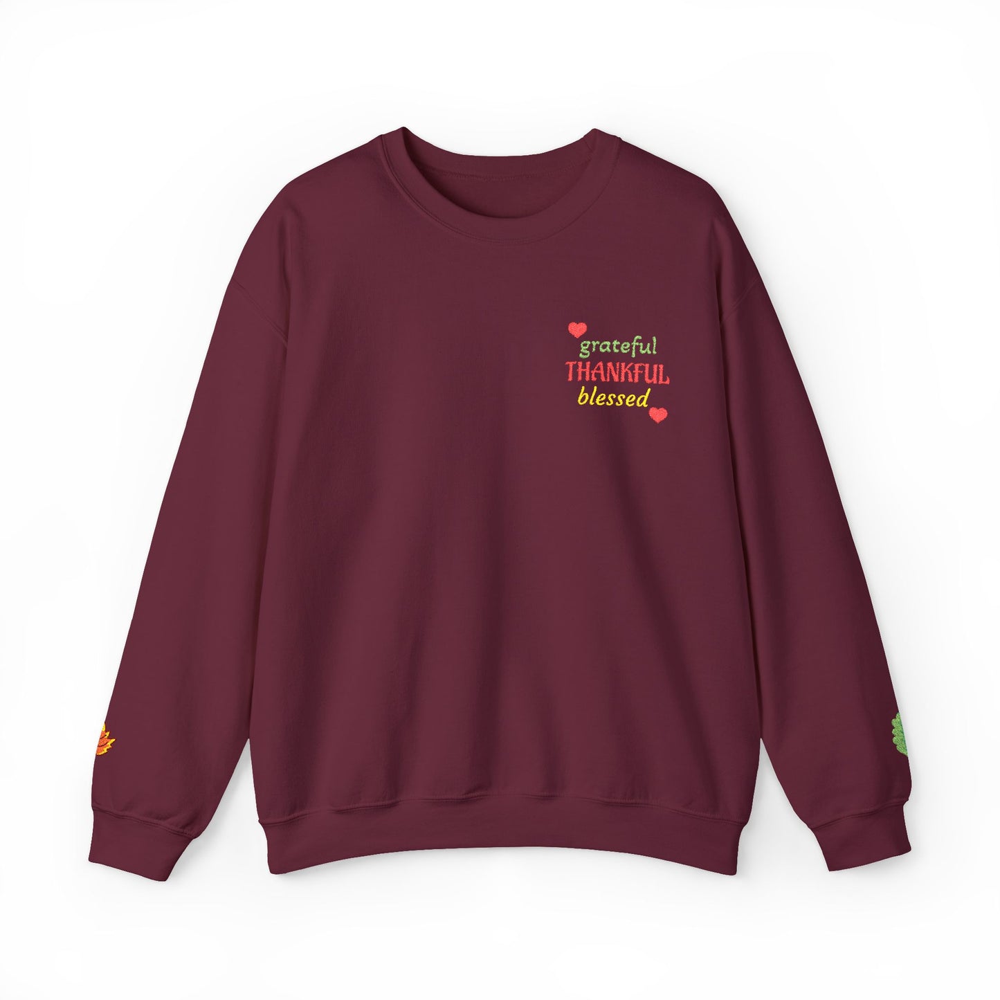 Harvest Haze 2 | Grateful, THANKFUL, Blessed Fall Crewneck Sweatshirt (dark colors)