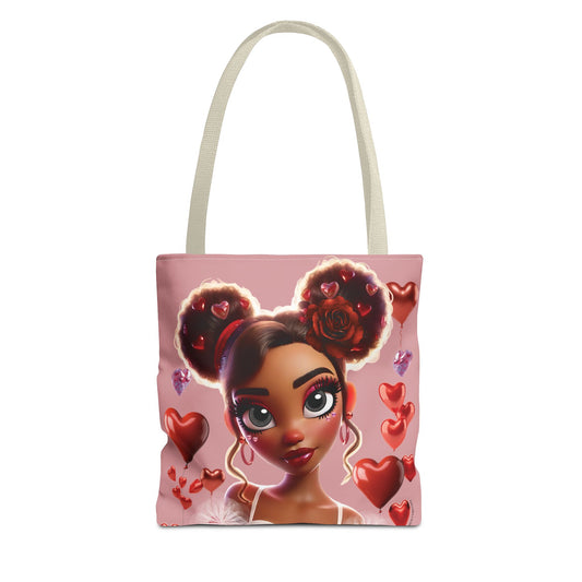 Heartbreaker 3 | Cotton Candy All Over Print Two-Tone Tote Bag (multiple sizes/strap colors)