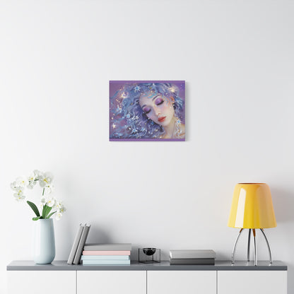 Winter Fantasy2 | Celestial Maiden Slumber Matte Canvas Print