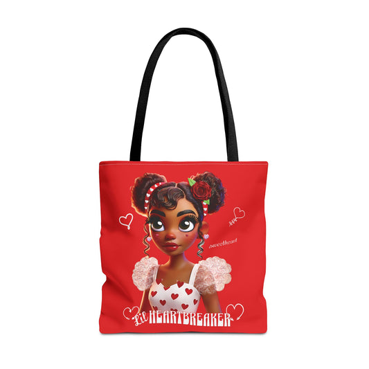 Heartbreaker Girl | Apple - Tote Bag, two-toned (multiple sizes/handle colors)