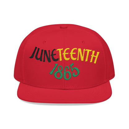 Juneteenth | Embroidered Snapback Hat (red)