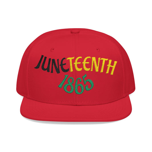 Juneteenth | Embroidered Snapback Hat (red)
