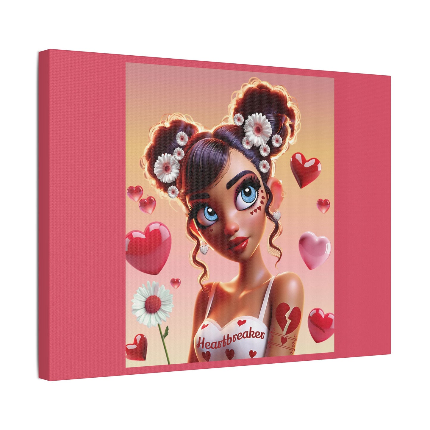 Heartbreaker 1 | Raspberry - Canvas Print, satin (multiple sizes)