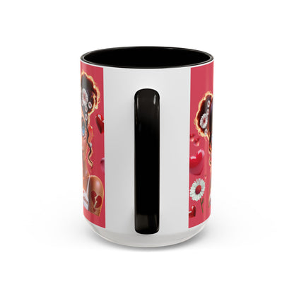 Heartbreaker 1 | Raspberry - Coffee Mug, two-tone, 15 oz (multiple handle colors)