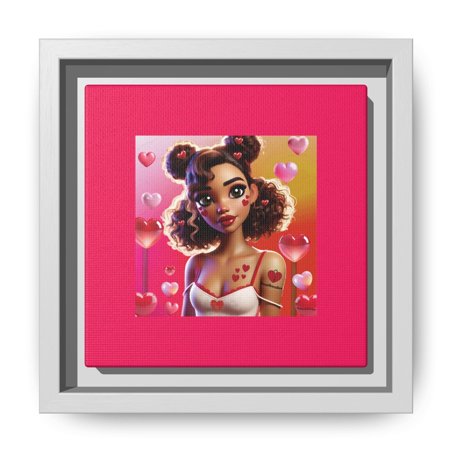 Heartbreaker 2 | Watermelon - Canvas Print, framed matte (multiple sizes/multiple frame colors)