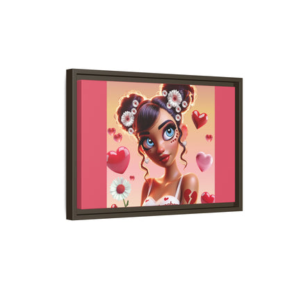 Heartbreaker 1 | Raspberry - Canvas Print, framed matte (multiple sizes/frame colors))