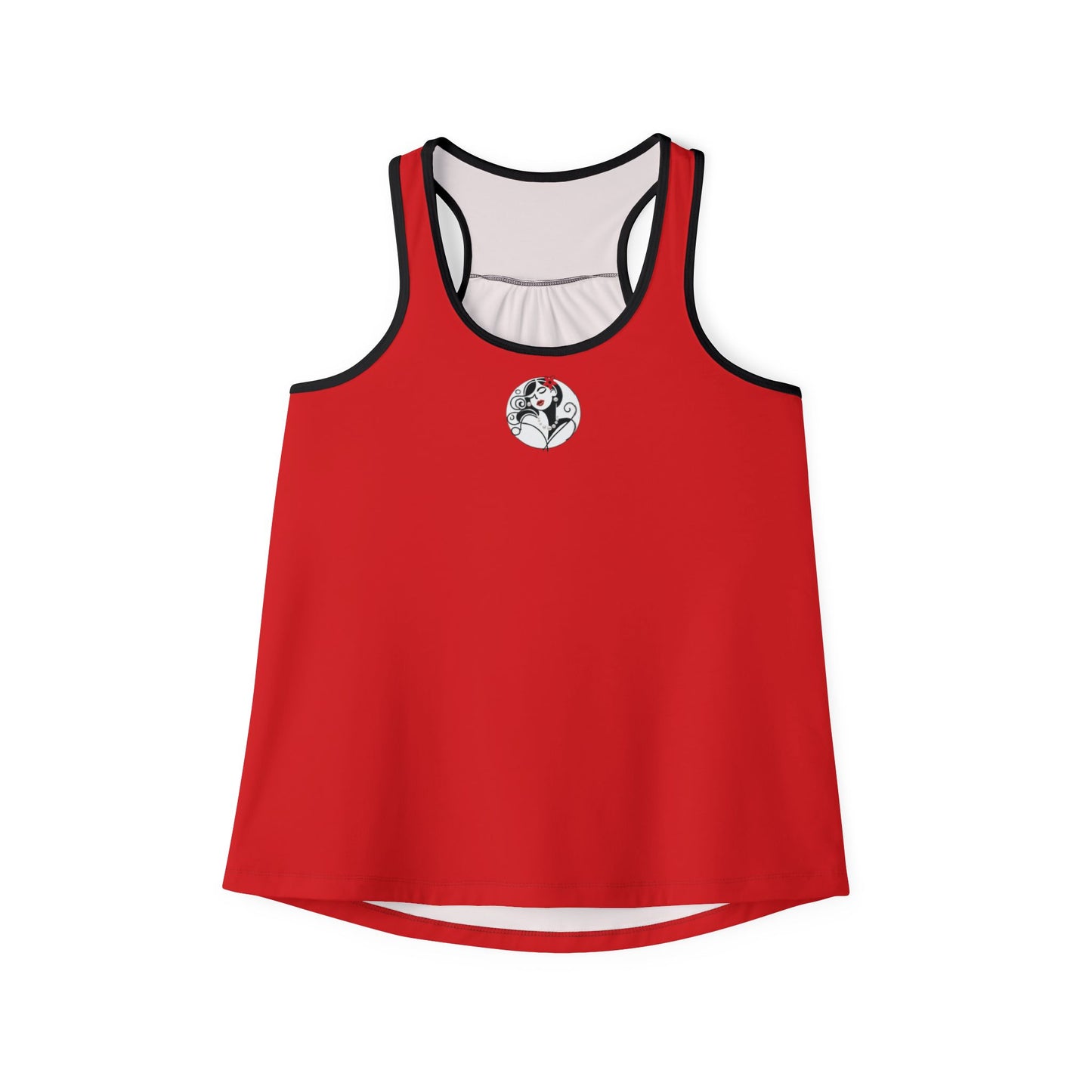 Pearls & Curls4 | Light Red - Scarlet Kiss Ringer Tank (black or white trim)