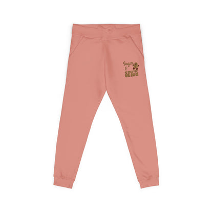 The Cozy Edit2 | Embroidered "Sugar & Spice" Fleece Lounge Joggers (multiple colors)
