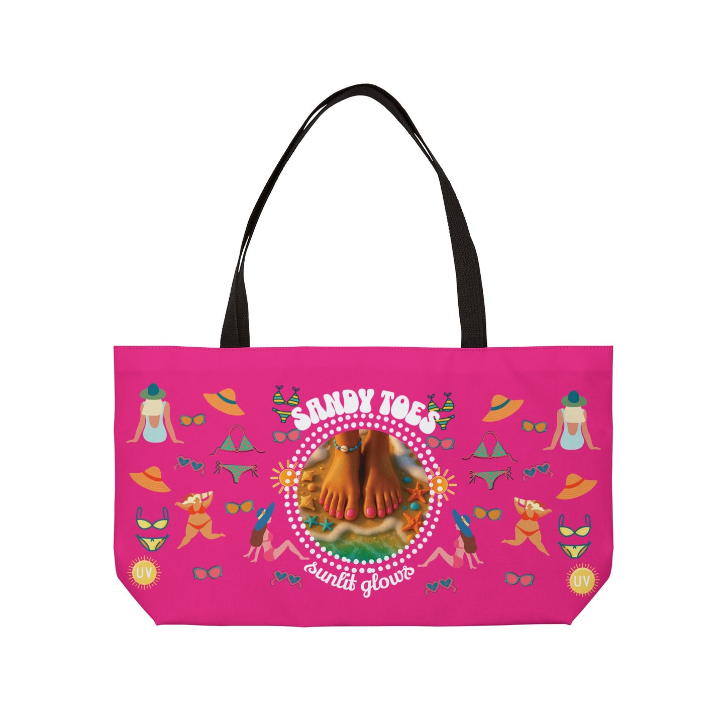 Sandy Toes | Weekender Tote Bag - Passionfruit2 (two sides)
