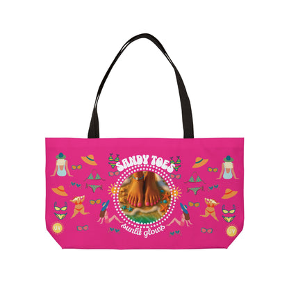 Sandy Toes | Weekender Tote Bag - Passionfruit2 (two sides)