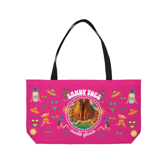 Sandy Toes | Weekender Tote Bag - Passionfruit2 (two sides)