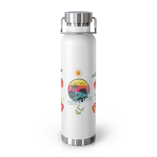 Sandy Toes | Insulated Water Bottle, 22 oz (various colors)