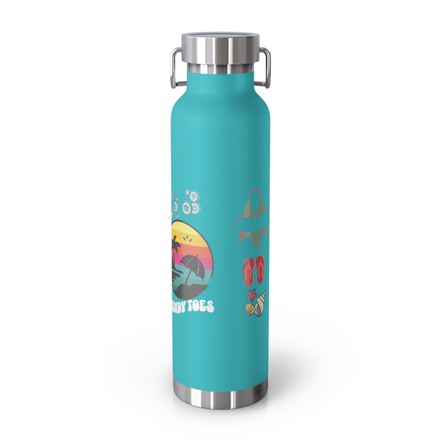 Sandy Toes | Insulated Water Bottle, 22oz (Copper Vacuum)