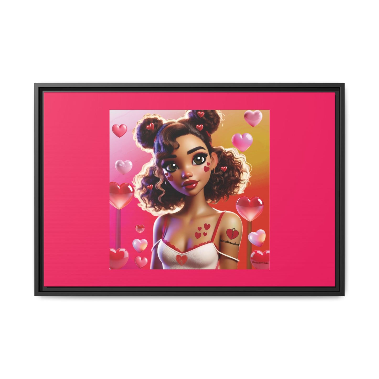 Heartbreaker 2 | Watermelon - Canvas Print, framed matte (multiple sizes/multiple frame colors)