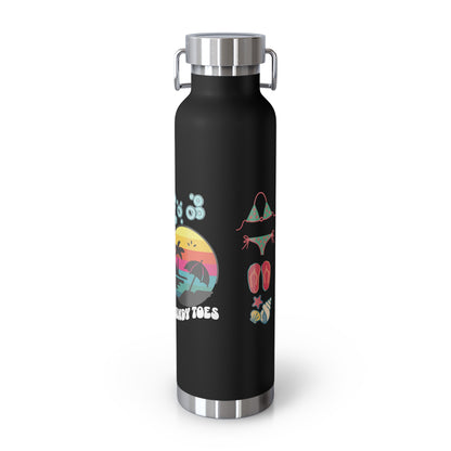 Sandy Toes | Insulated Water Bottle, 22oz (Copper Vacuum)