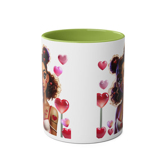 Heartbreaker 2 | Kiwi Marshmallow - Coffee Mug, two-tone (multiple handle colors)