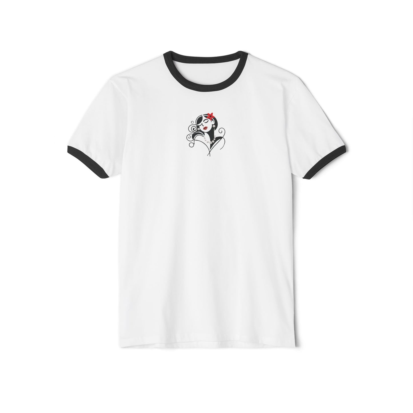 Pearls & Curls4| Ruby Kiss Ringer Tee (heather grey or white)