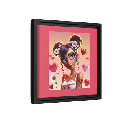 Heartbreaker 1 | Raspberry - Canvas Print, framed matte (multiple sizes/frame colors))