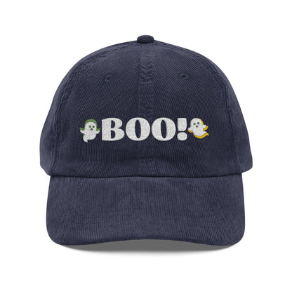 The Spooky Edit3 - Boo! Embroidered Corduroy Cap (multiple colors)
