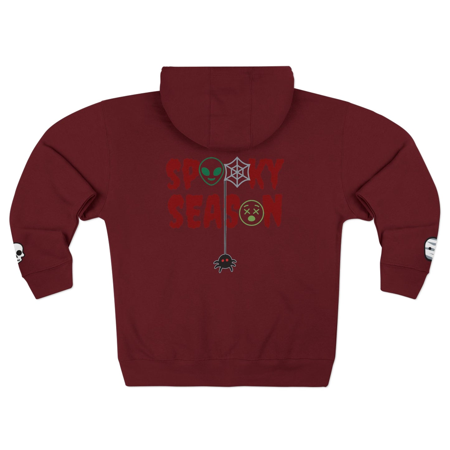Harvest Haze | Spooky Season Gaphic Icons Zip Hoodie (front and back design)