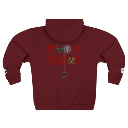 Harvest Haze | Spooky Season Gaphic Icons Zip Hoodie (front and back design)