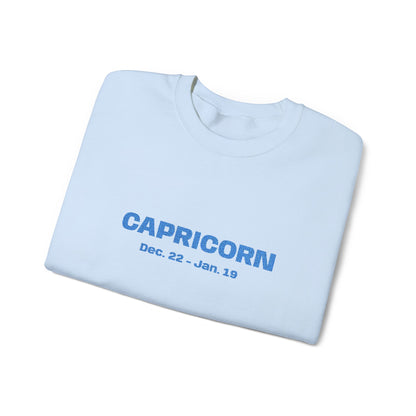 Capricorn | Embroidered Crewneck Sweatshirt (turquoise)