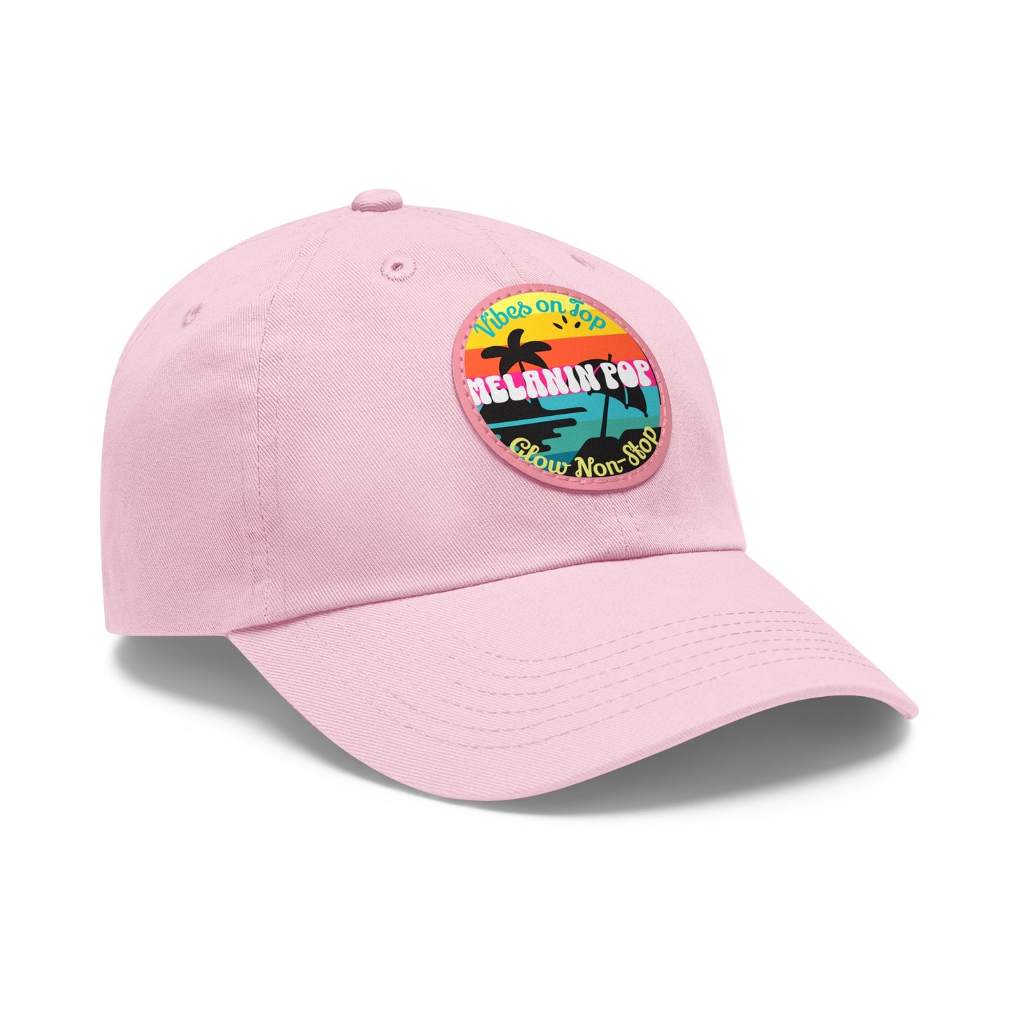 Sandy Toes | Melanin Pop Round Leather Patch Dad Cap (multiple colors)