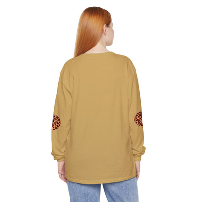 Giraffe | Giraffe Hide Circle Patch Long Sleeve Tee (Elbow Accents), multiple colors