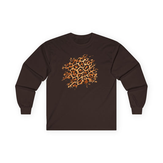 Leopard | Leopard Skin Abstract Long Sleeve Tee