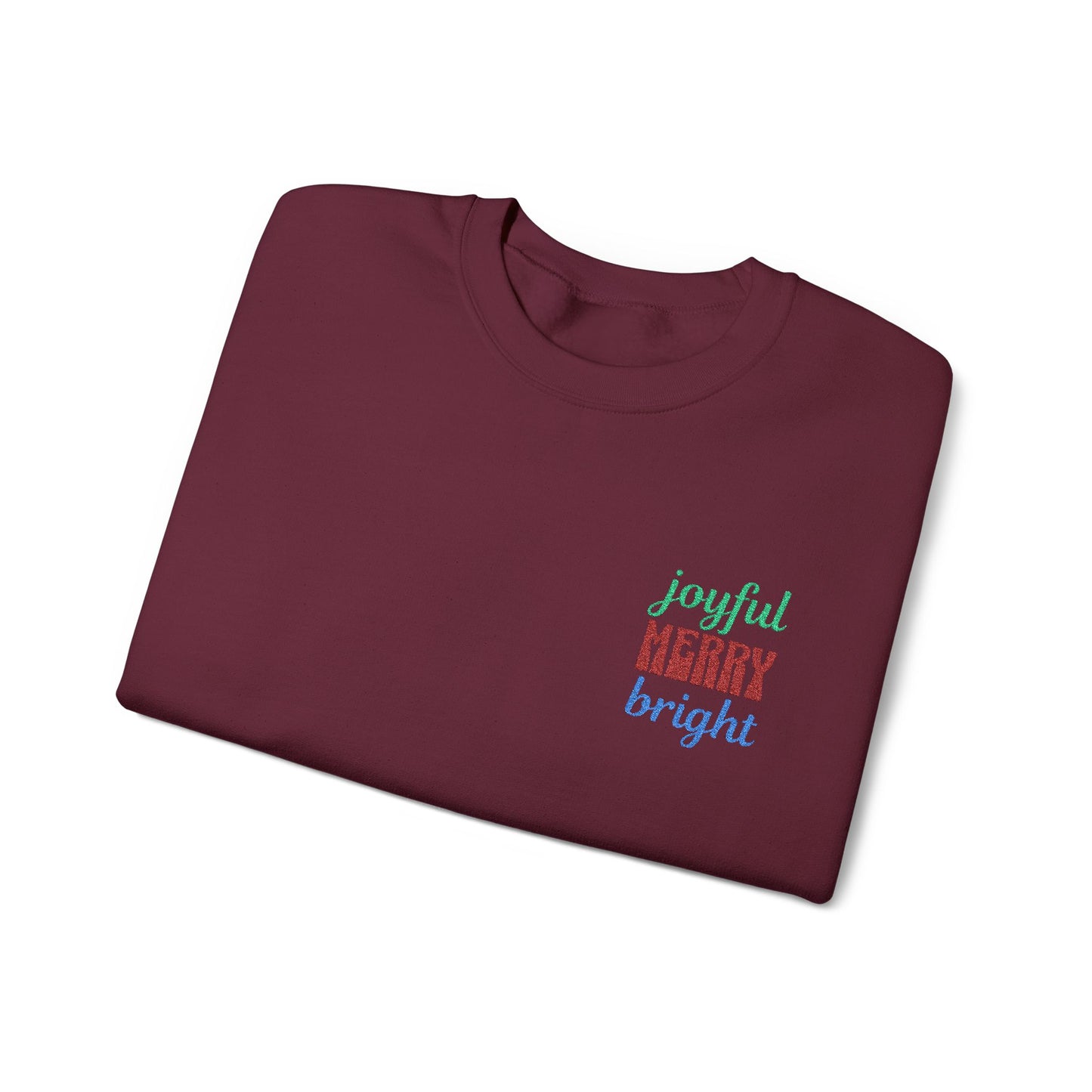 The Joyful Edit2| Merry & Bright Embroidered Sweatshirt (multiple colors)