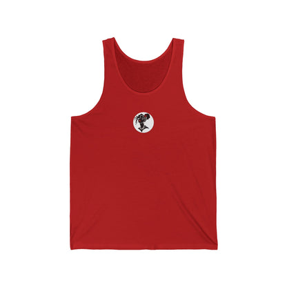 Pearls & Curls 5| Crimson Kiss Red Jersey Tank
