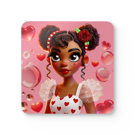 Heartbreaker Girl | Bubblegum - Corkwood Coaster Set