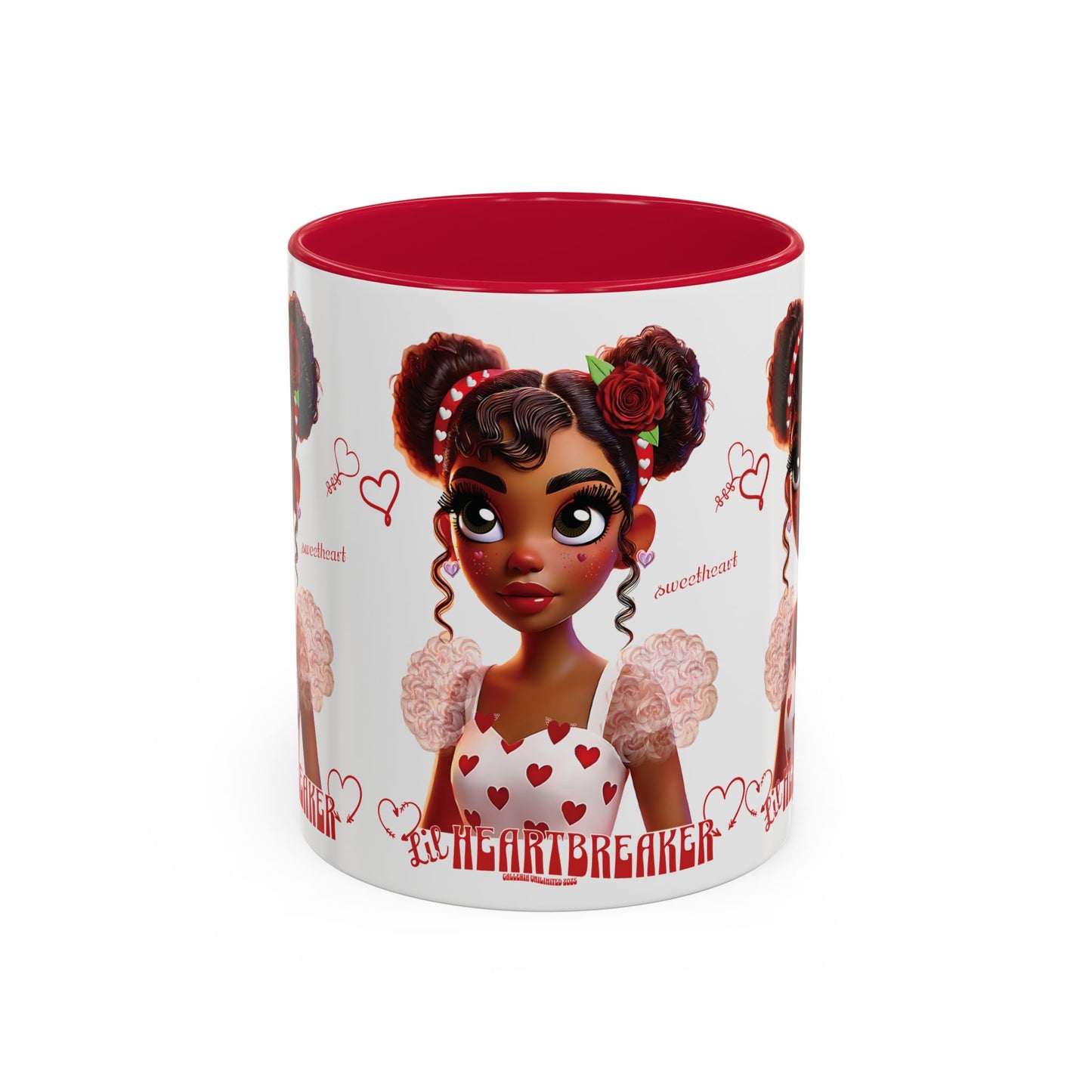 Heartbreaker Girl |Marshmallow - Coffee Mug, two-tone, 11 oz (multiple handle colors)