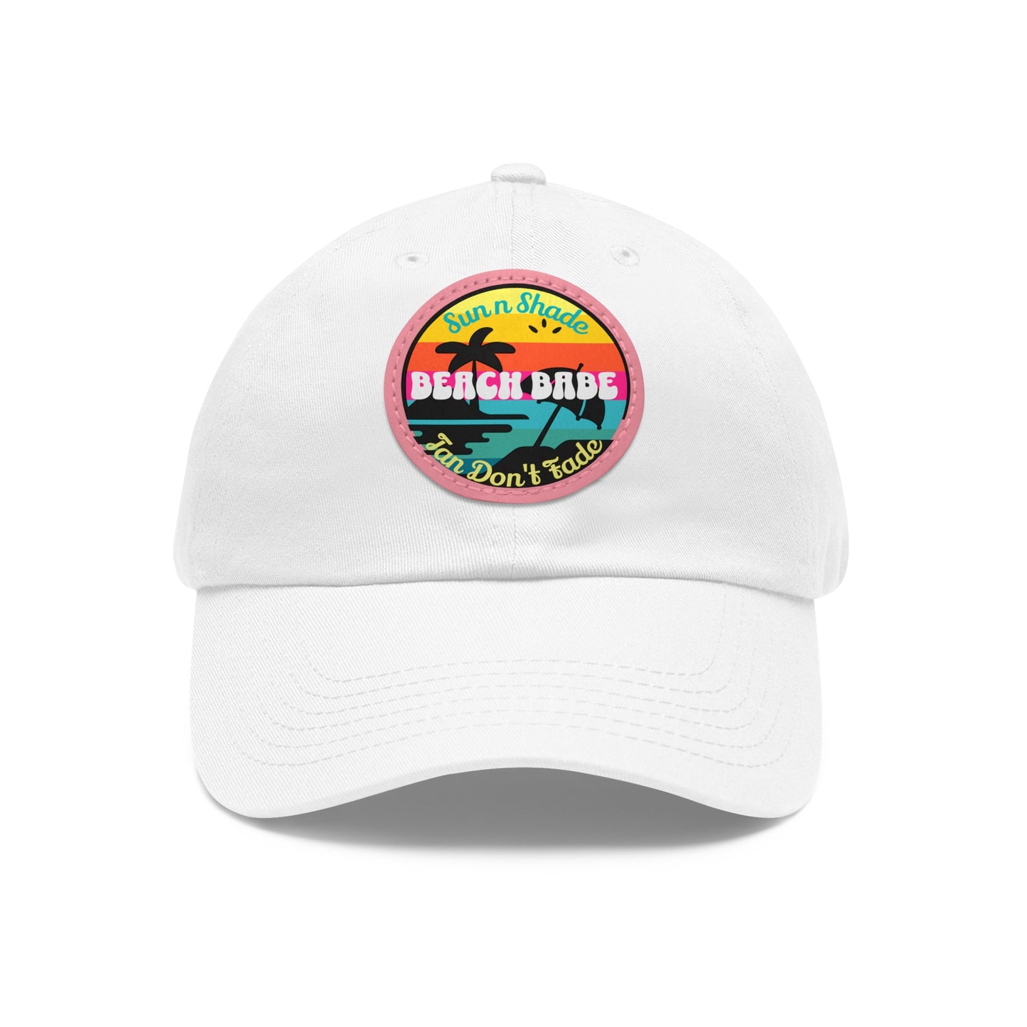 Sandy Toes | Dad Cap - Beach Babe with Leather Patch, various colors