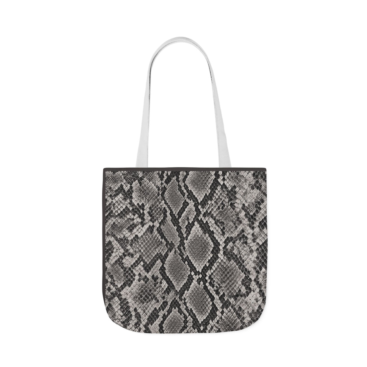 Snake | Grey Snakeskin Pattern Canvas Tote Bag