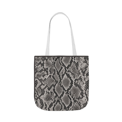 Snake | Grey Snakeskin Pattern Canvas Tote Bag