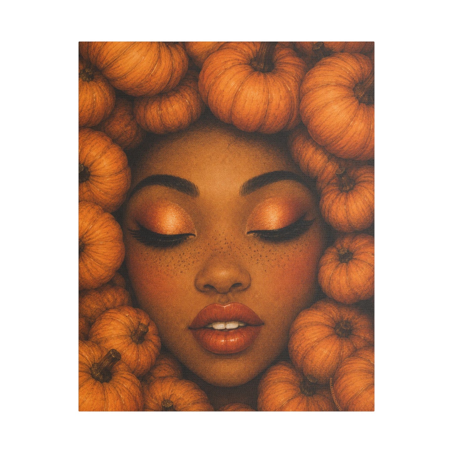 Harvest Muse5 | Autumn Reverie, Stretched Satin Canvas Wall Art