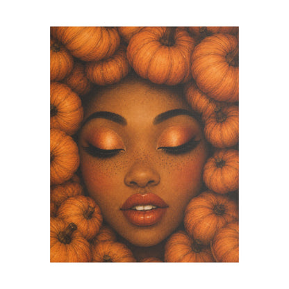 Harvest Muse5 | Autumn Reverie, Stretched Satin Canvas Wall Art