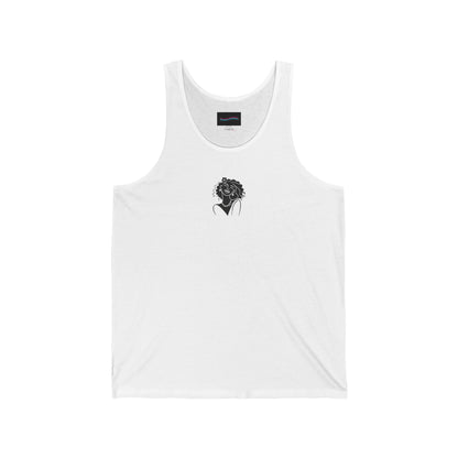 Pearls & Curls 2 | White Jersey Tank