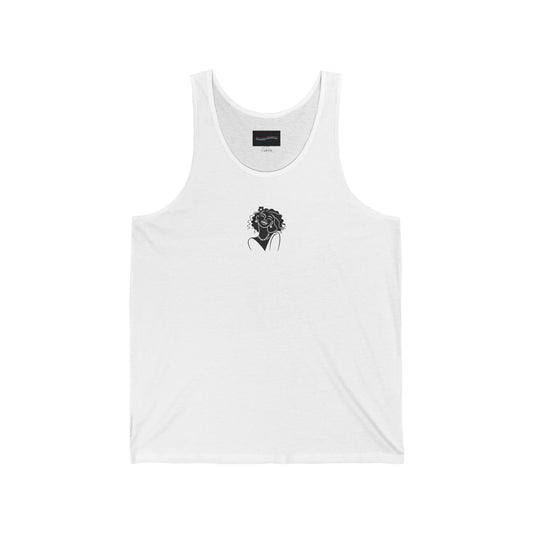 Pearls & Curls 2 | White Jersey Tank