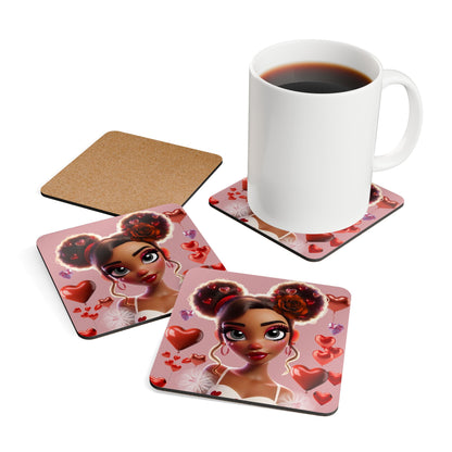 Heartbreaker 3 | Cotton Candy Corkwood Coaster Set
