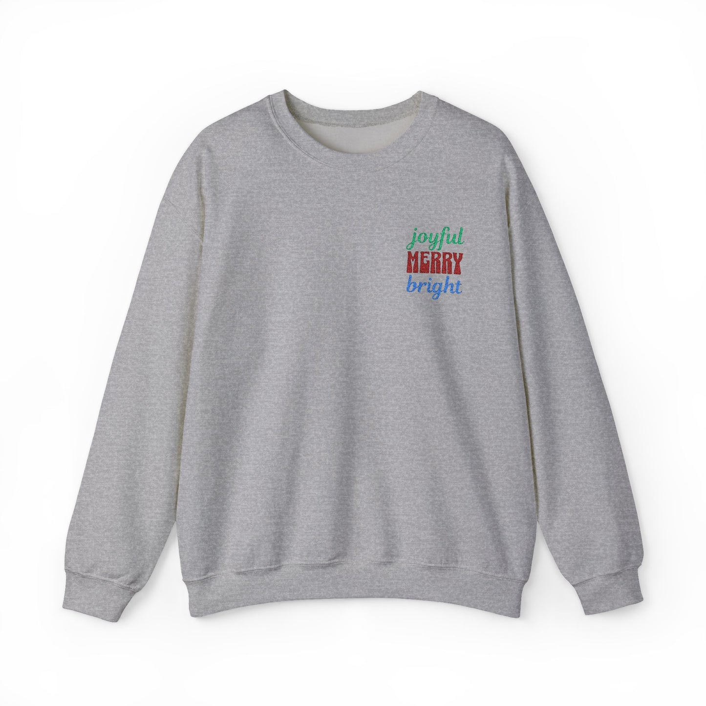 The Joyful Edit2| Merry & Bright Embroidered Sweatshirt (multiple colors)