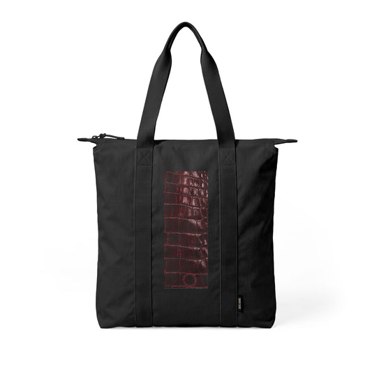Alligator | Alligator Skin Print Nomad Tote Bag — Zip-Top Carry-All Travel Tote