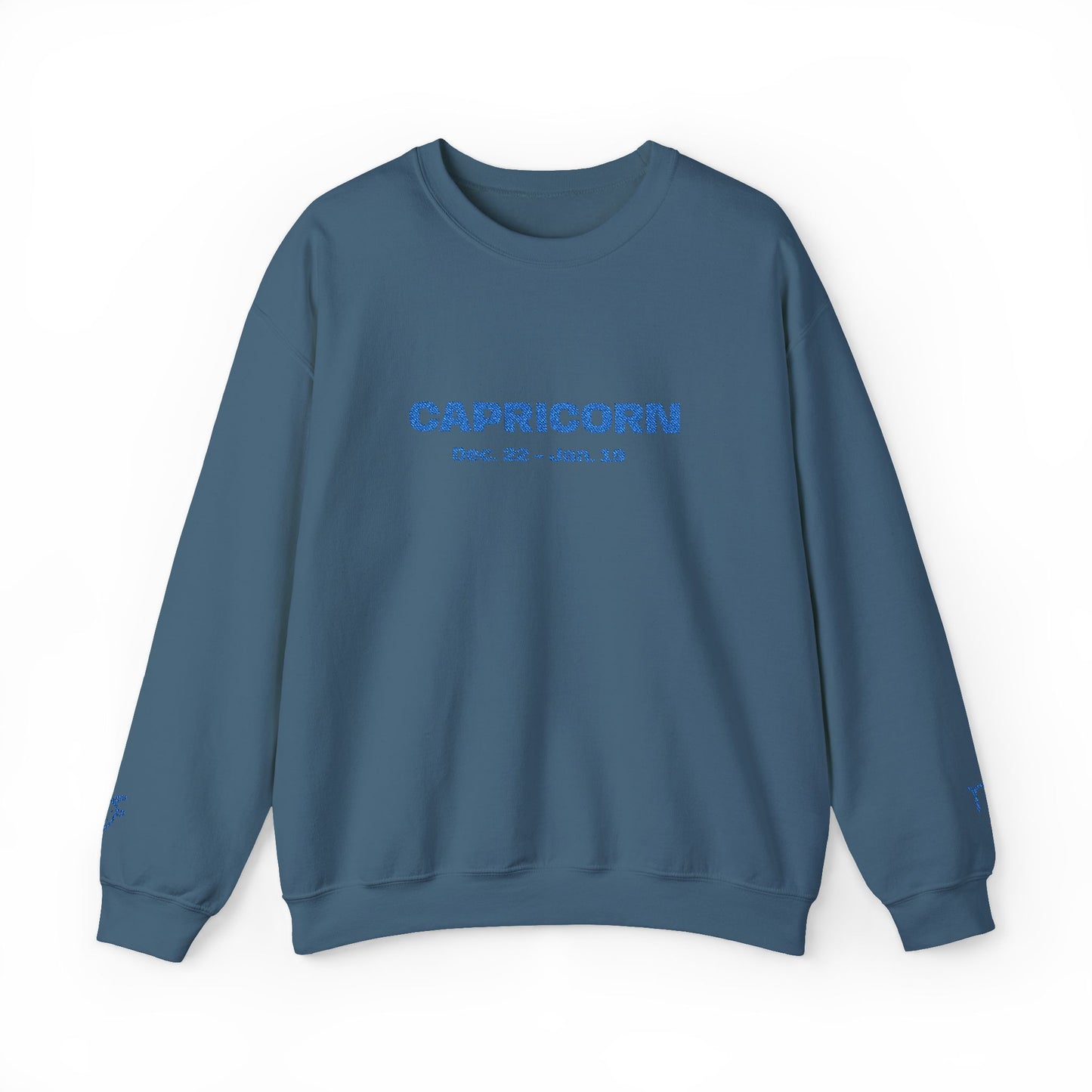 Capricorn | Embroidered Crewneck Sweatshirt (turquoise)