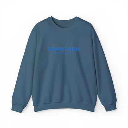 Capricorn | Embroidered Crewneck Sweatshirt (turquoise)