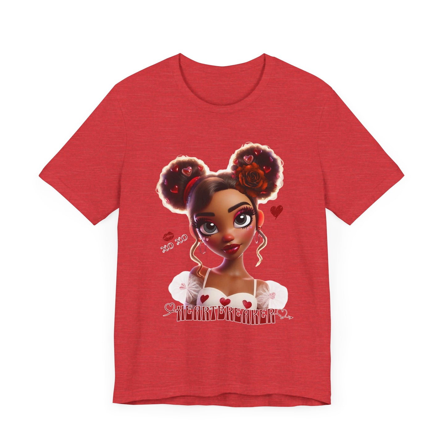 Heartbreaker 3 | Tee, Red Typography - short sleeve (multiple sizes/colors)